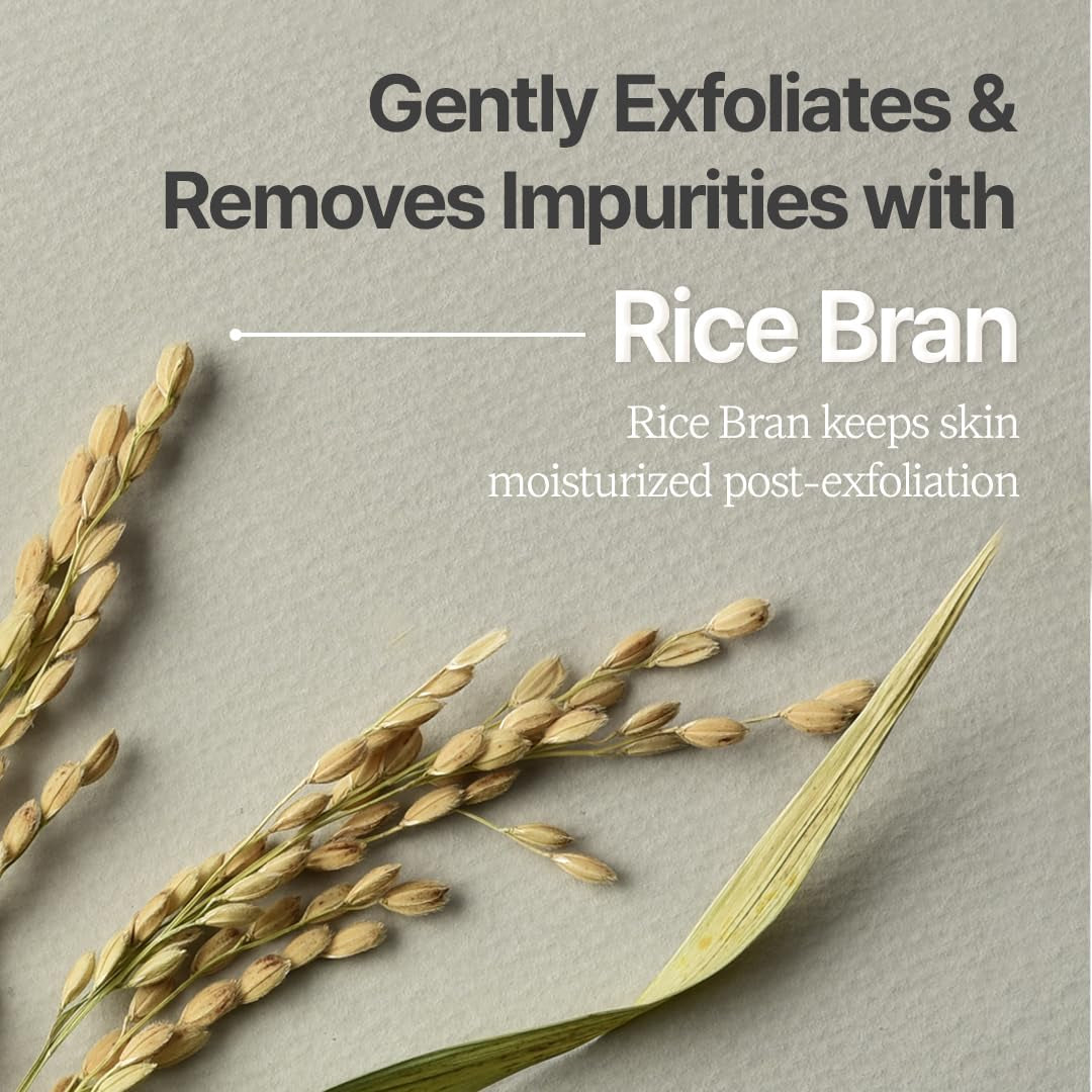 White Rice Wash off Facial Mask L Daily Skincare Essential Korean Skin Care Produced from Domestically Harvested Ingredients, Gentle Hydrating & Soothing L 3.38 Fl. Oz
