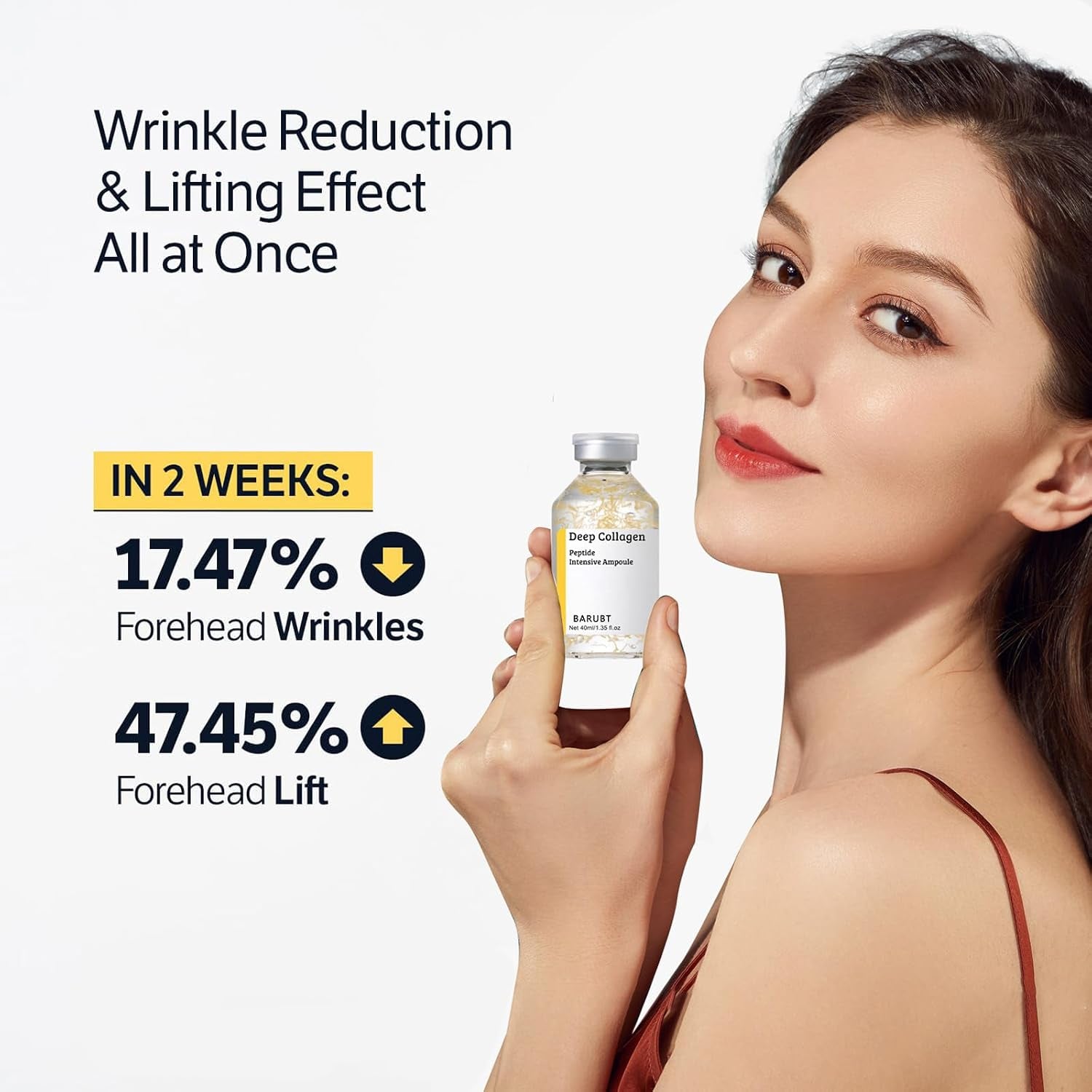 Silk Peptide Intensive Lifting Ampoule, Korean Anti-Aging Serum for Face with Collagen & 30 Peptide Complex, Skincare Serum for Smoother, Glowing Skin (40Ml)