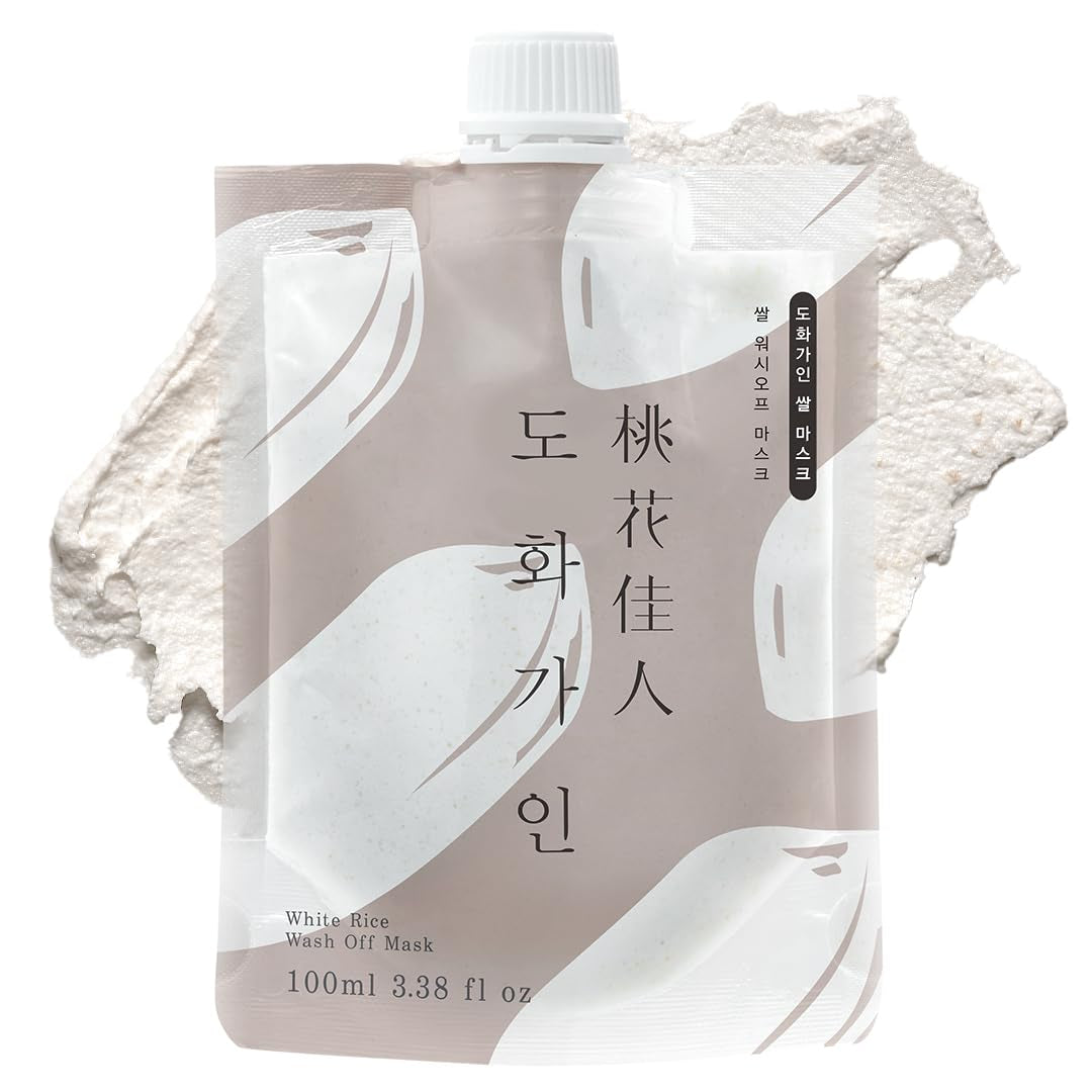 White Rice Wash off Facial Mask L Daily Skincare Essential Korean Skin Care Produced from Domestically Harvested Ingredients, Gentle Hydrating & Soothing L 3.38 Fl. Oz