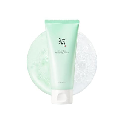 Green Plum Refreshing Cleanser (100Ml, 3.38 Fl.Oz.) with Dynasty Cream Hydrating Face Moisturizer (50Ml, 1.69 Fl.Oz.), Korean Skincare