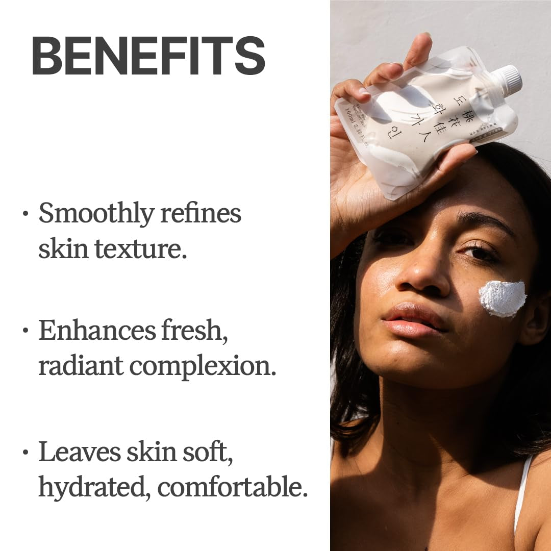 White Rice Wash off Facial Mask L Daily Skincare Essential Korean Skin Care Produced from Domestically Harvested Ingredients, Gentle Hydrating & Soothing L 3.38 Fl. Oz