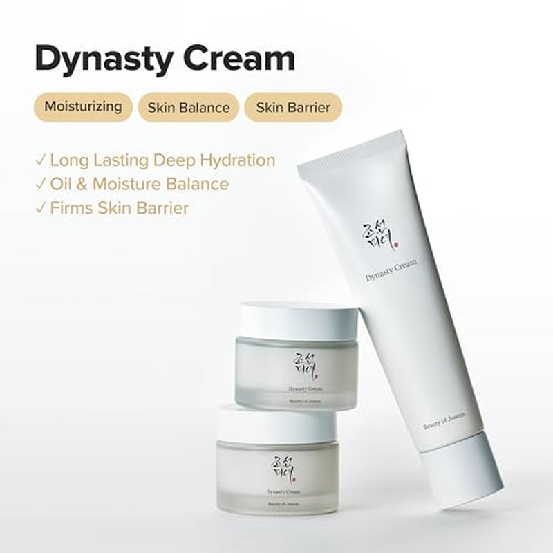 Green Plum Refreshing Cleanser (100Ml, 3.38 Fl.Oz.) with Dynasty Cream Hydrating Face Moisturizer (50Ml, 1.69 Fl.Oz.), Korean Skincare