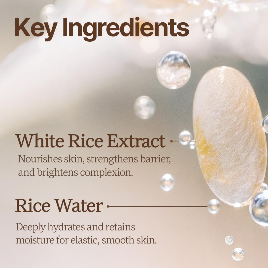 White Rice Wash off Facial Mask L Daily Skincare Essential Korean Skin Care Produced from Domestically Harvested Ingredients, Gentle Hydrating & Soothing L 3.38 Fl. Oz