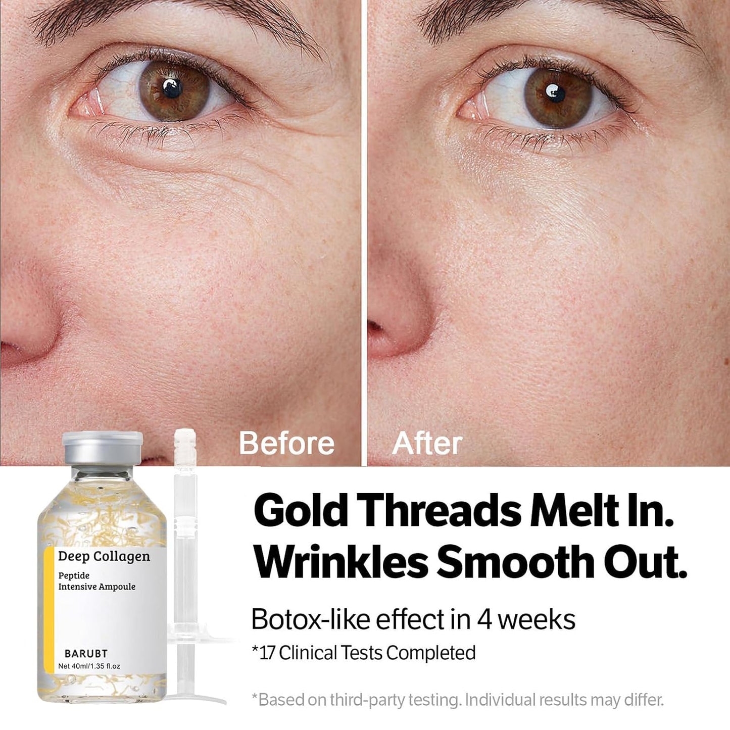 Silk Peptide Intensive Lifting Ampoule, Korean Anti-Aging Serum for Face with Collagen & 30 Peptide Complex, Skincare Serum for Smoother, Glowing Skin (40Ml)
